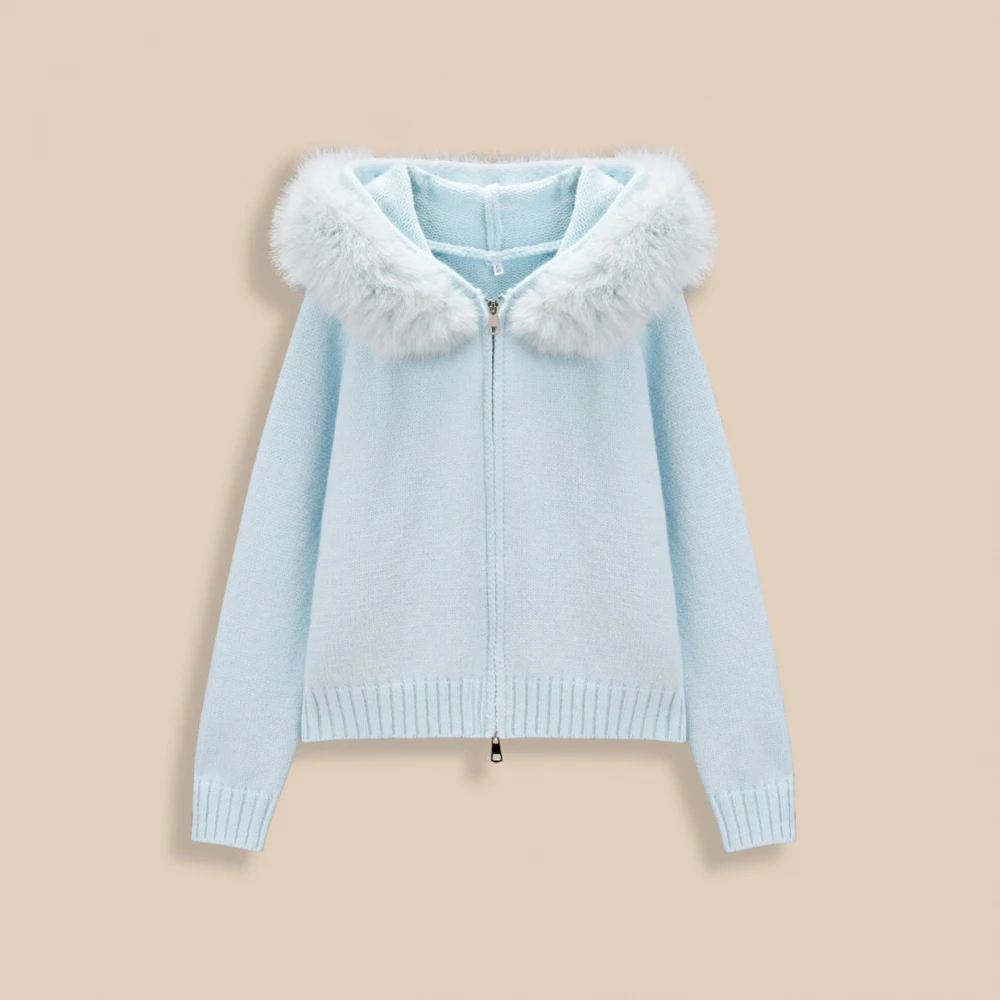 IEF/爱依服2025冬季新款韩版简约温柔小女人气质通勤百搭毛织外套