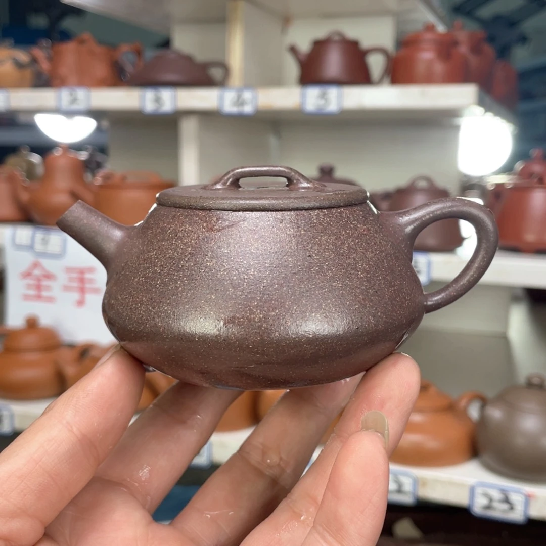 紫砂茶壶紫降高温烧全手工170毫升