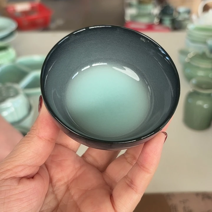 龙泉云间青瓷小米茶器