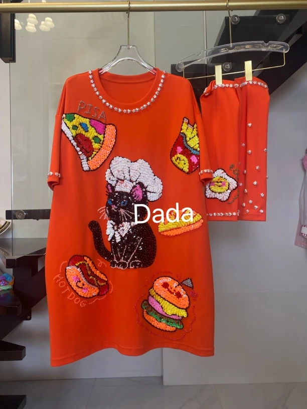 Dada设计款新款重工个性款休闲时尚百搭洋气长袖T恤C15236