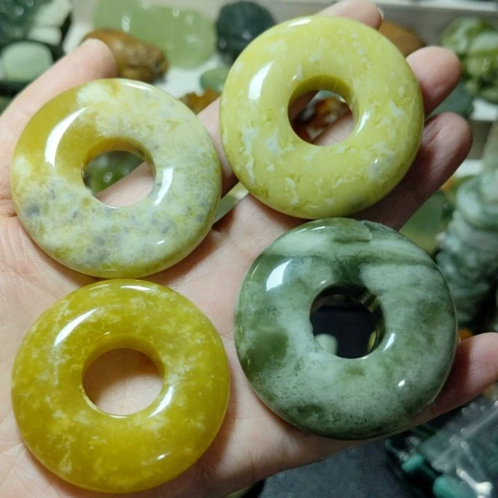 岫玉平安扣微瑕平安扣未镶嵌秋****3