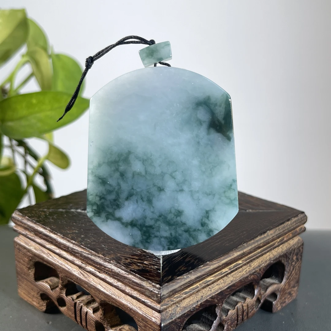 JYB19-60   天然缅甸A货翡翠  无事牌