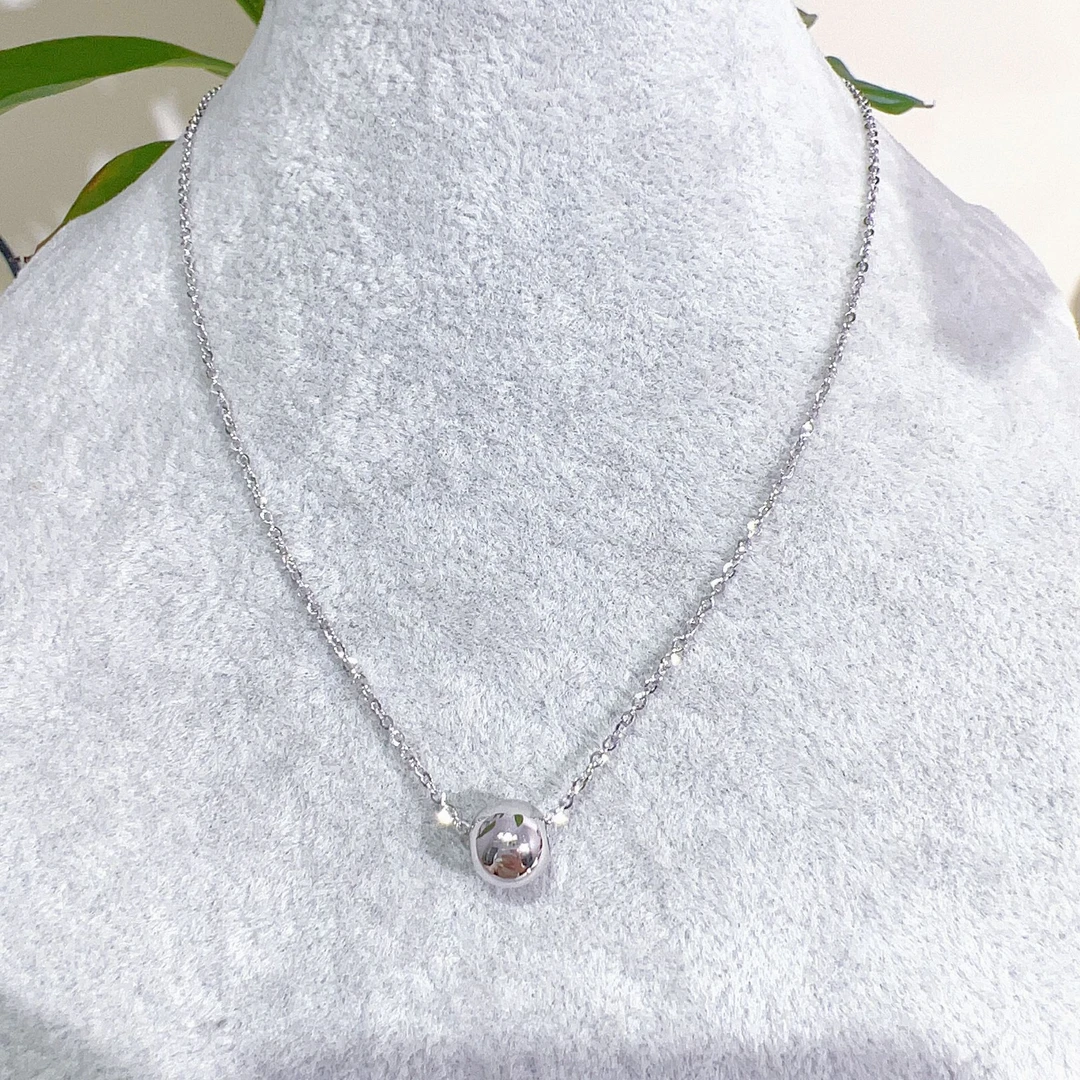 「阿英铂金」PT950铂金有球必应套链手工气质轻奢时尚百搭小众坠链