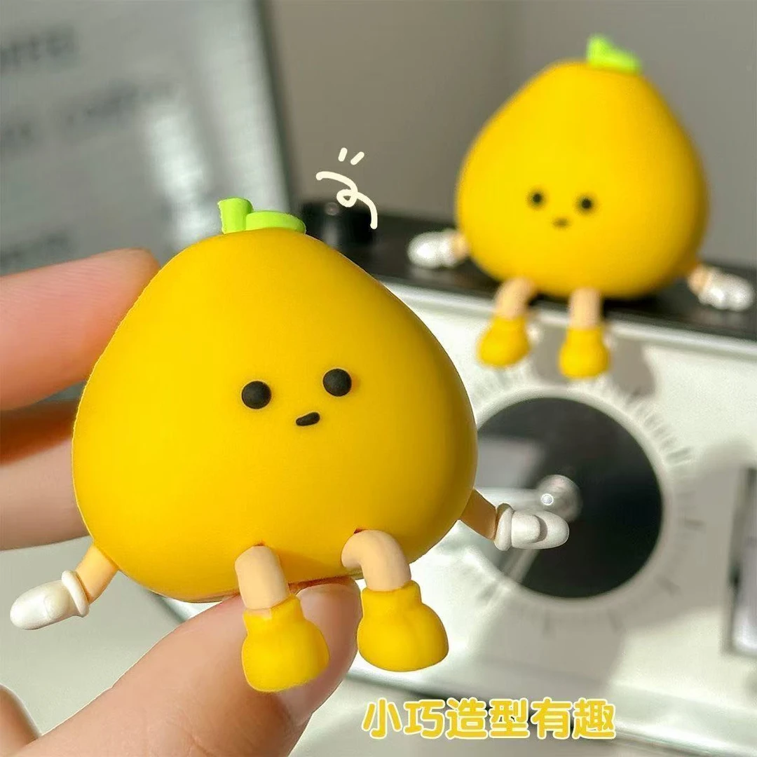 2025柚子小人新款可爱车载汽车中控台摆件创意车内治愈有趣装饰Y