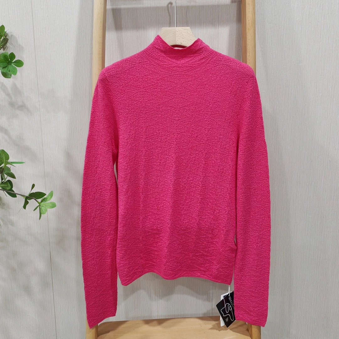 【Hua】J**P金纯良品系列礼贝2660 秋冬套头半高领水波纹羊毛针织衫