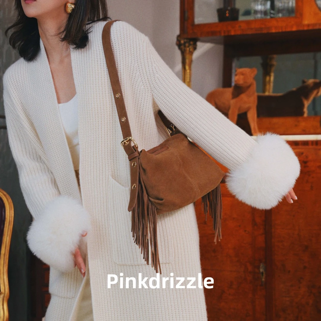 Pinkdrizzle旷野之息流苏单肩包