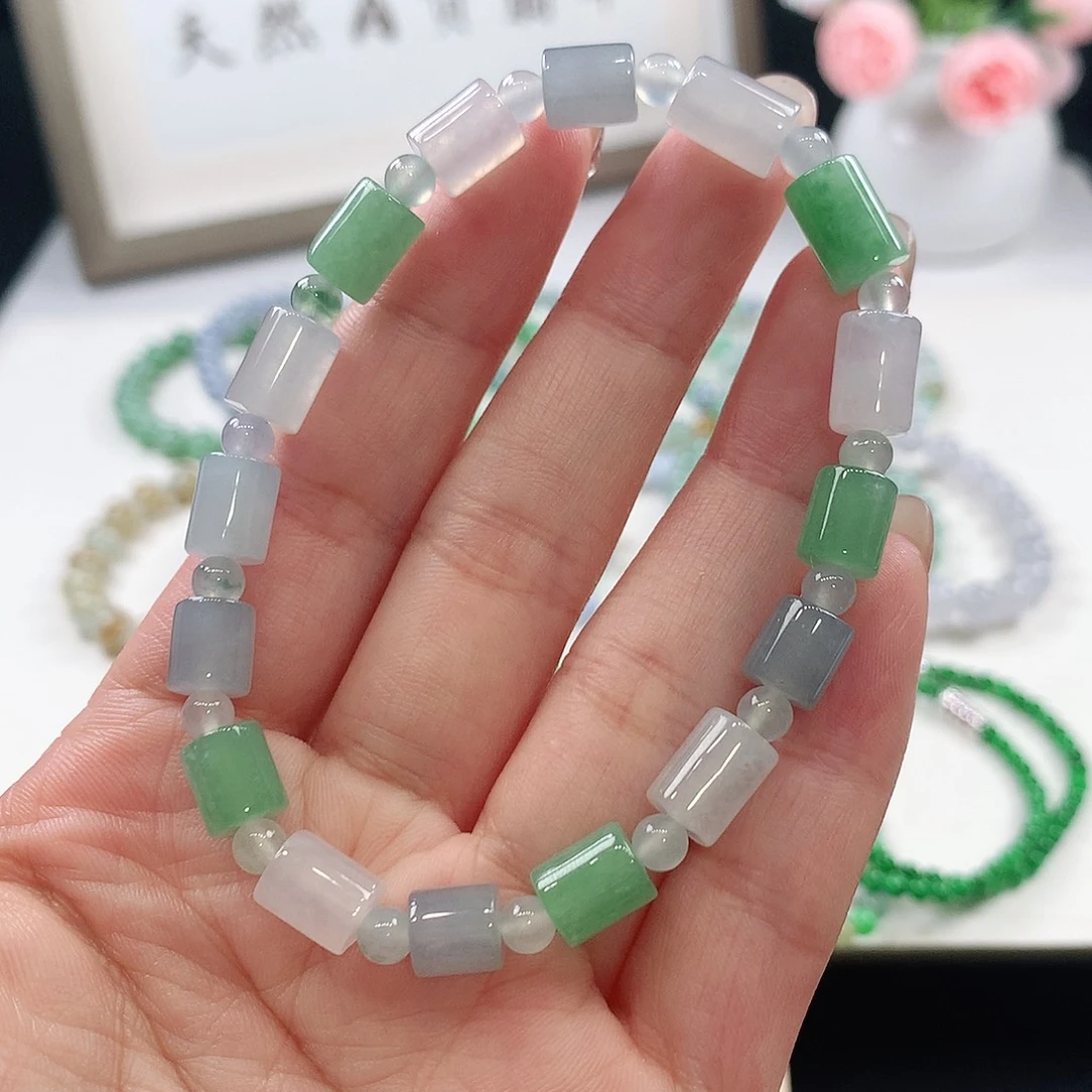 未镶嵌手链翡翠手链6.8mm