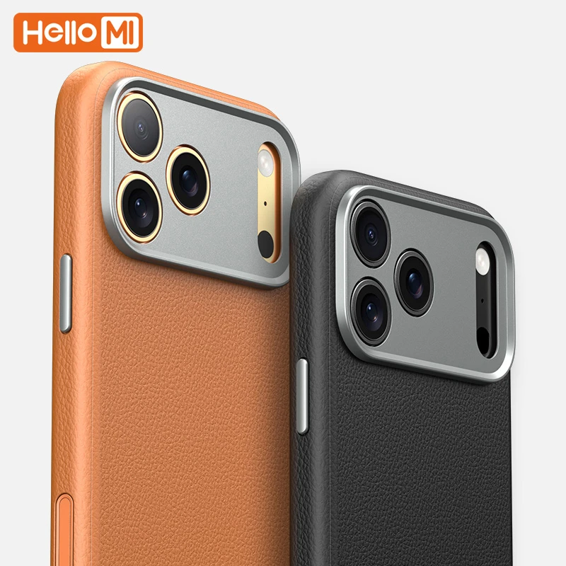 适用苹果17ProMax手机壳iPhone17真皮磁吸16镜头全包AIR相机键15