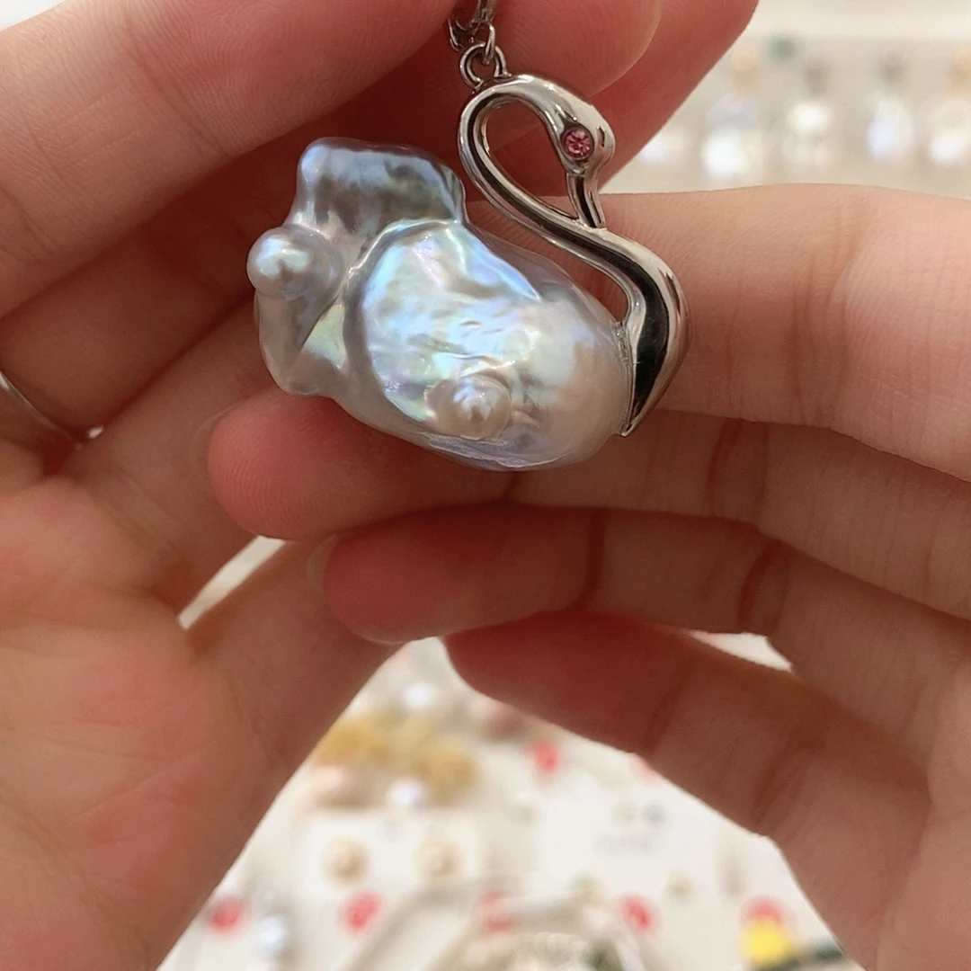 淡水珍珠颈饰银S925镶嵌曹****多
