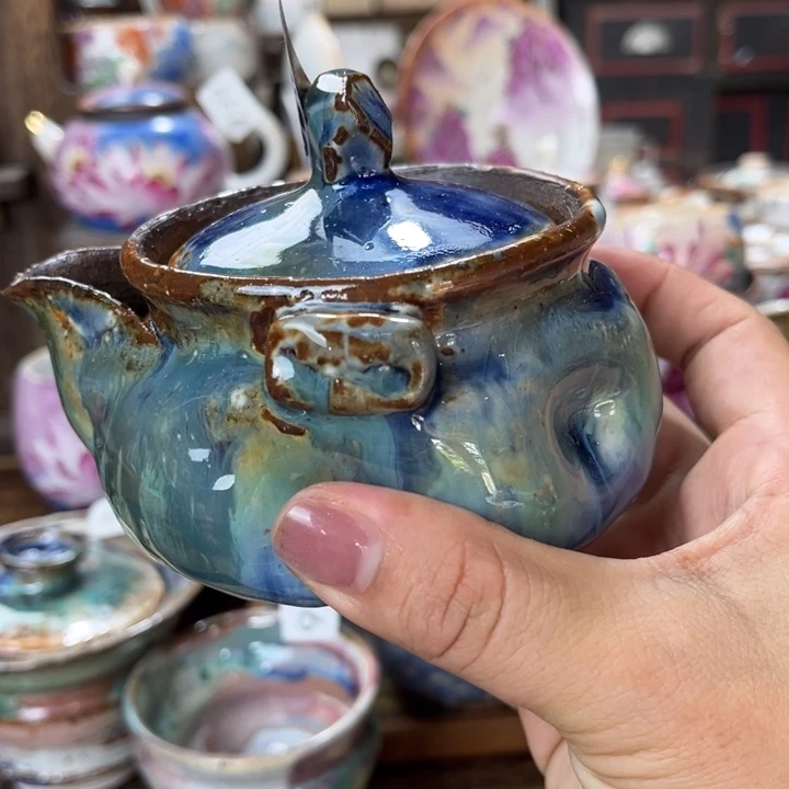 摆件全手工柴烧志野宝瓶0269.659