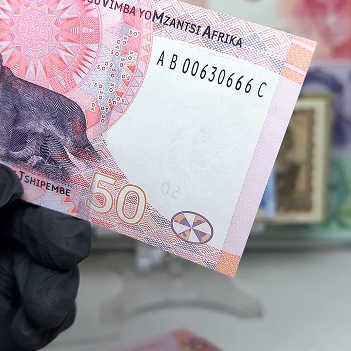 丹***翼纸币南非纸币全新666