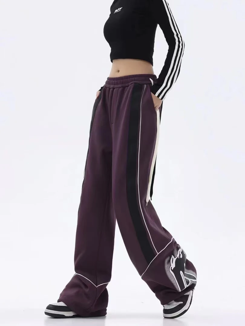 美式加绒卫裤8821