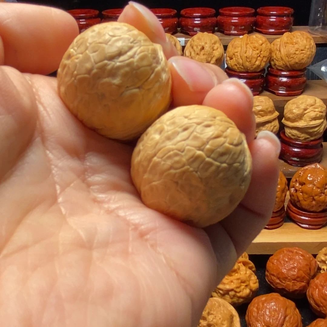 文玩核桃把件蛇皮球31尺手捻