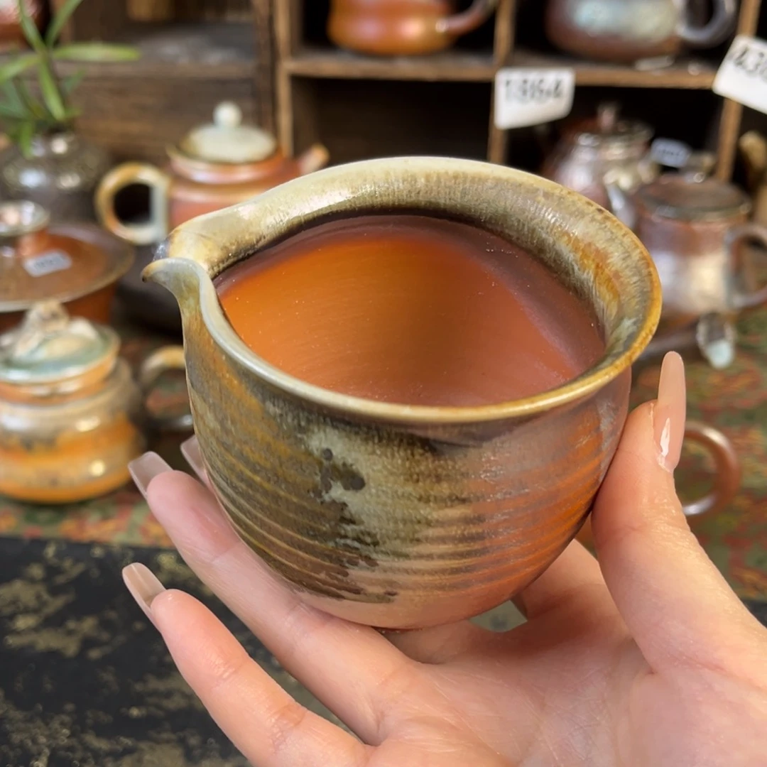 杯半***卖柴烧茶器公道杯