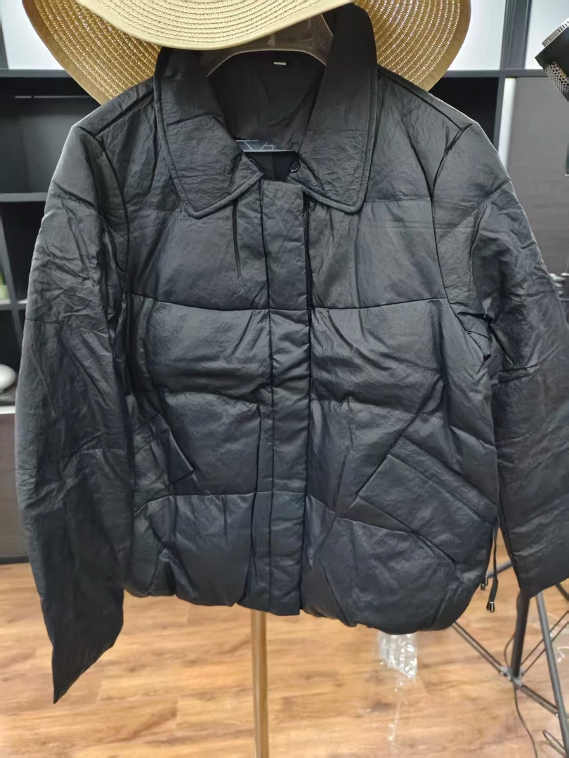 【娟子私服】3F6411时尚气质潮流百搭短款立领简约休闲冬季皮羽绒