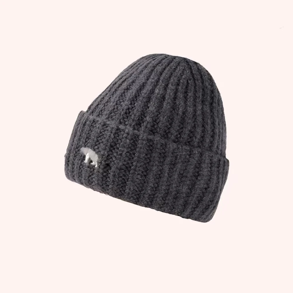 徐秋阳 北极熊毛线帽 百搭时尚休闲设计感显白毛线帽