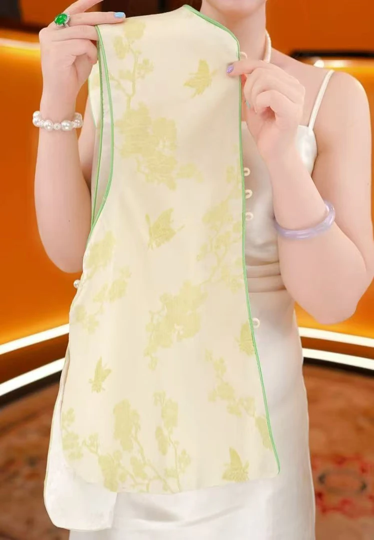 XA-【翠玉雅洁】【一衣两穿】2025夏季新中式高级时尚剪花马甲