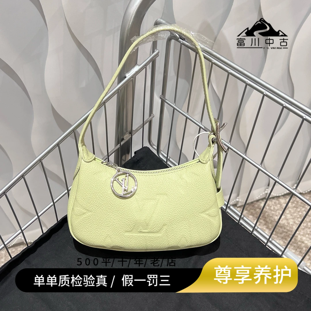 99新 LouisVuitton/路易威登 Lv 全皮绿色mini Moon 7004893