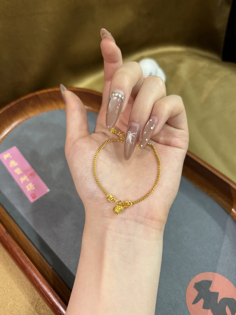 足金 999链条葫芦手链