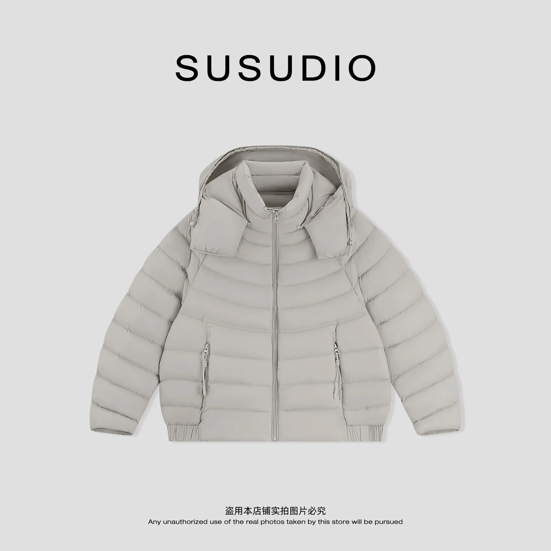 SUSUDIO 冬日零压感休闲实用排骨90白鸭绒羽绒服 70382