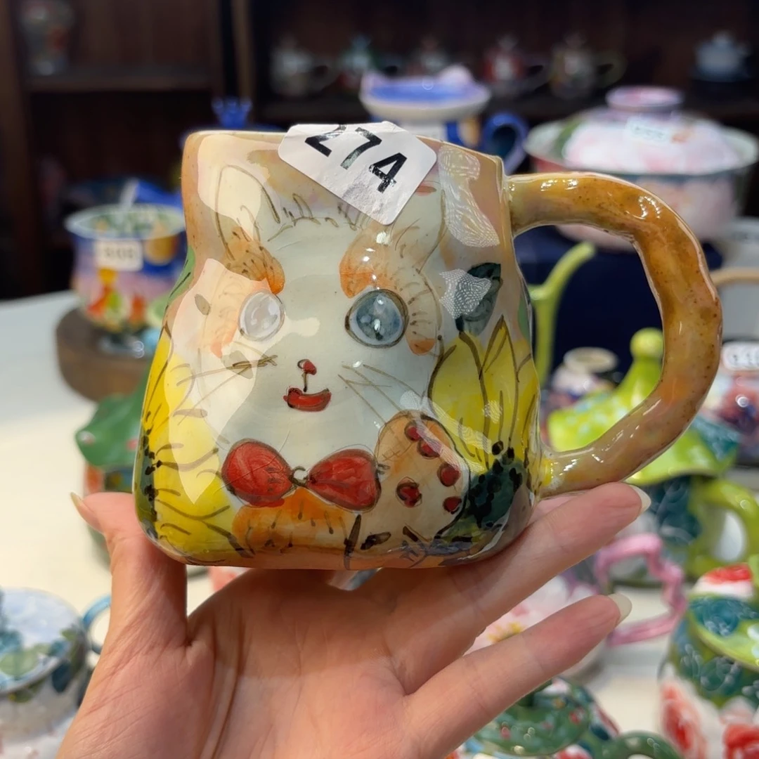 瓷片景德镇手绘高温釉下彩陶瓷茶具
