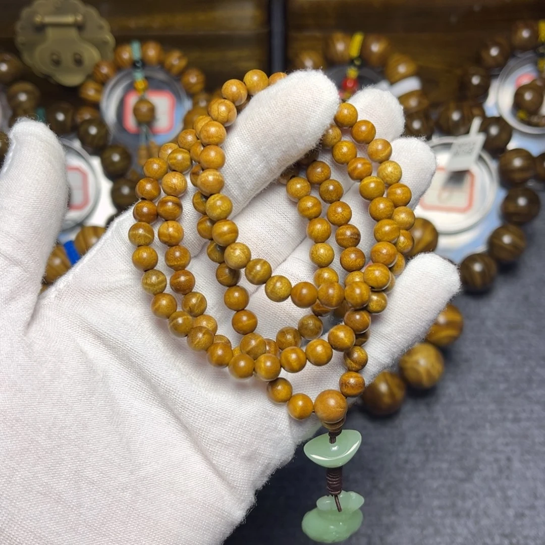 楠木（金丝楠）手串/手链黄金底0.6/108水波428