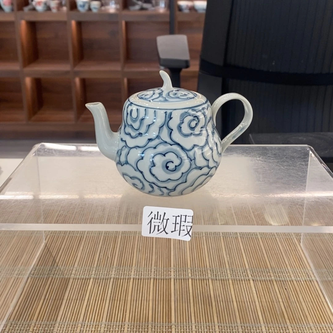 釉下彩老陶泥手工绘制