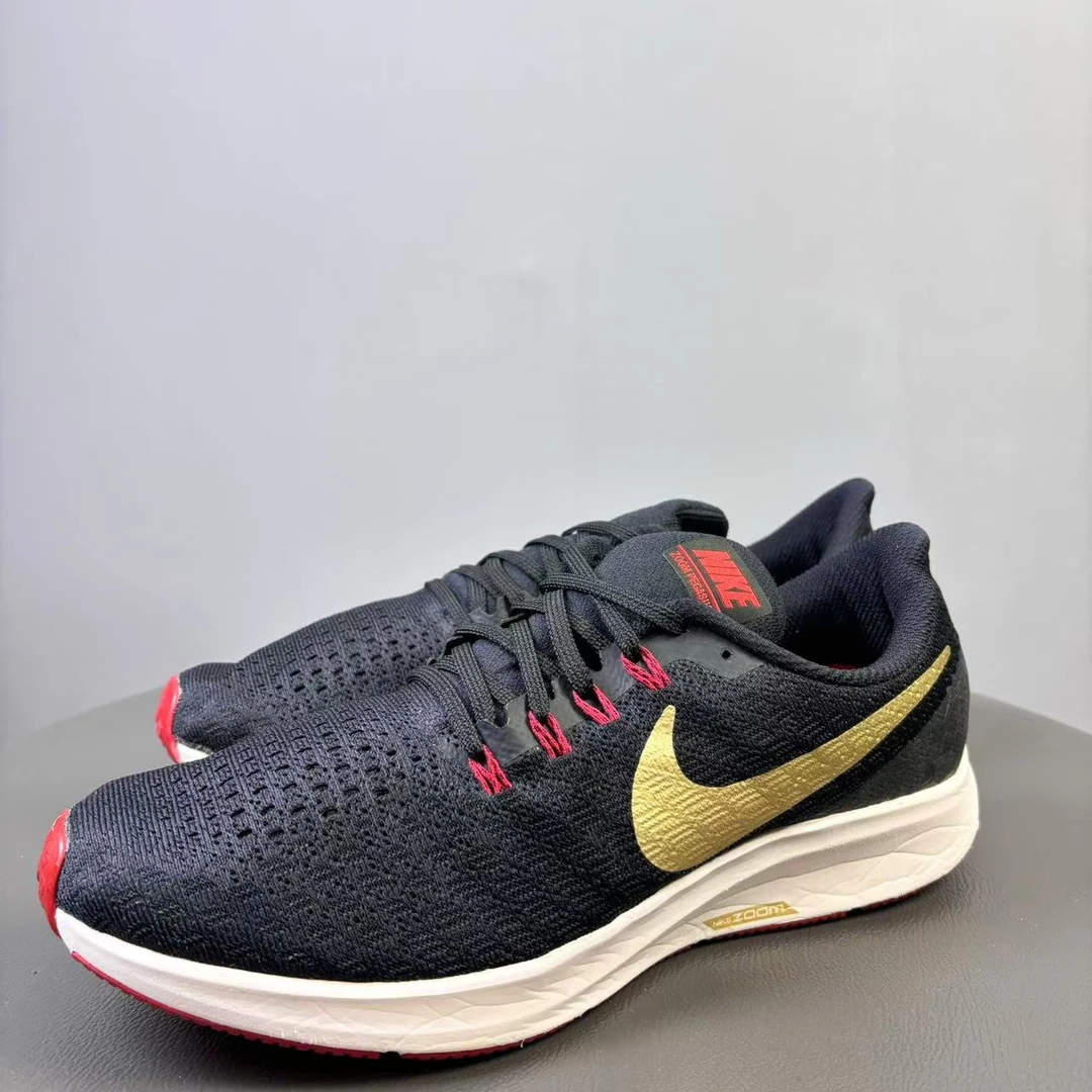 95新 NIKE/耐克 43码/内长275 Nike飞马35黑金红色 跑鞋 非原盒