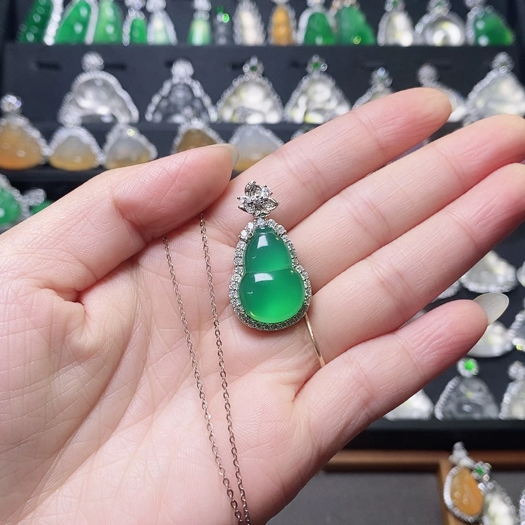 银S925镶嵌颈饰玛瑙/玉髓