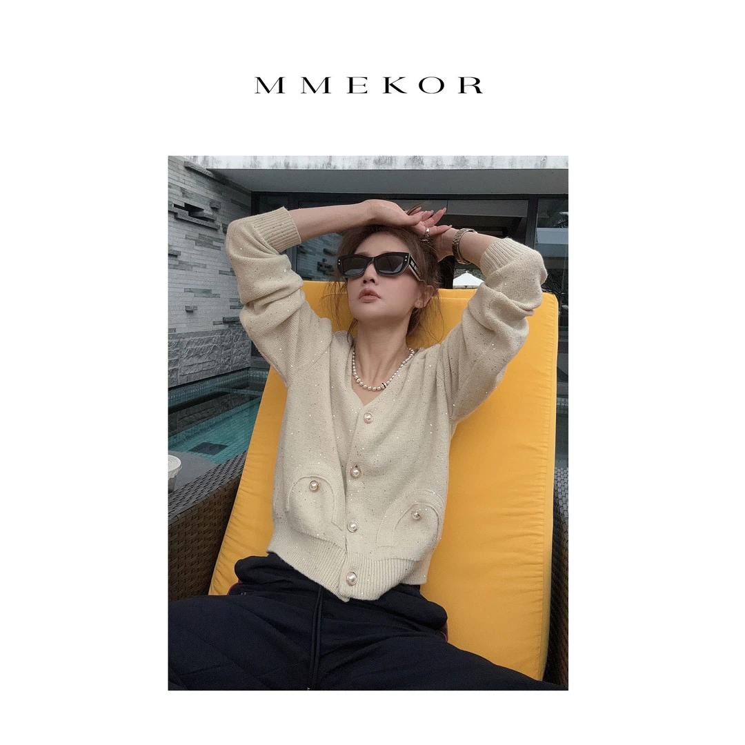 MMEKOR“松茶可可”毛衣 2025新款活力常青藤韩系上衣 89088