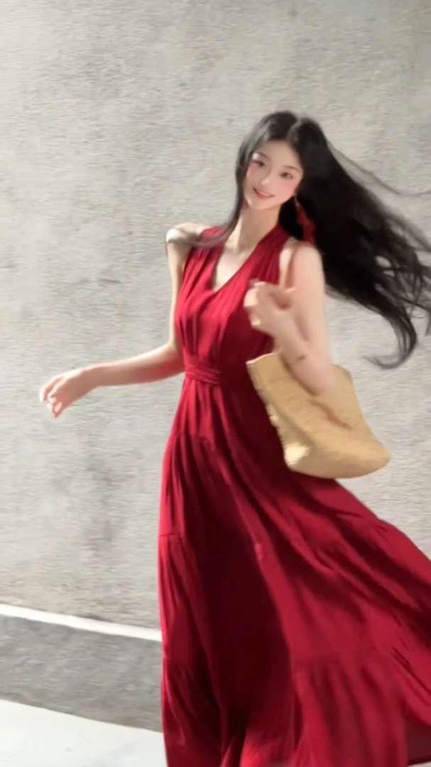 百亿【烟雨梦裙】法式优雅大方气质夏季设计感度假长裙连衣裙