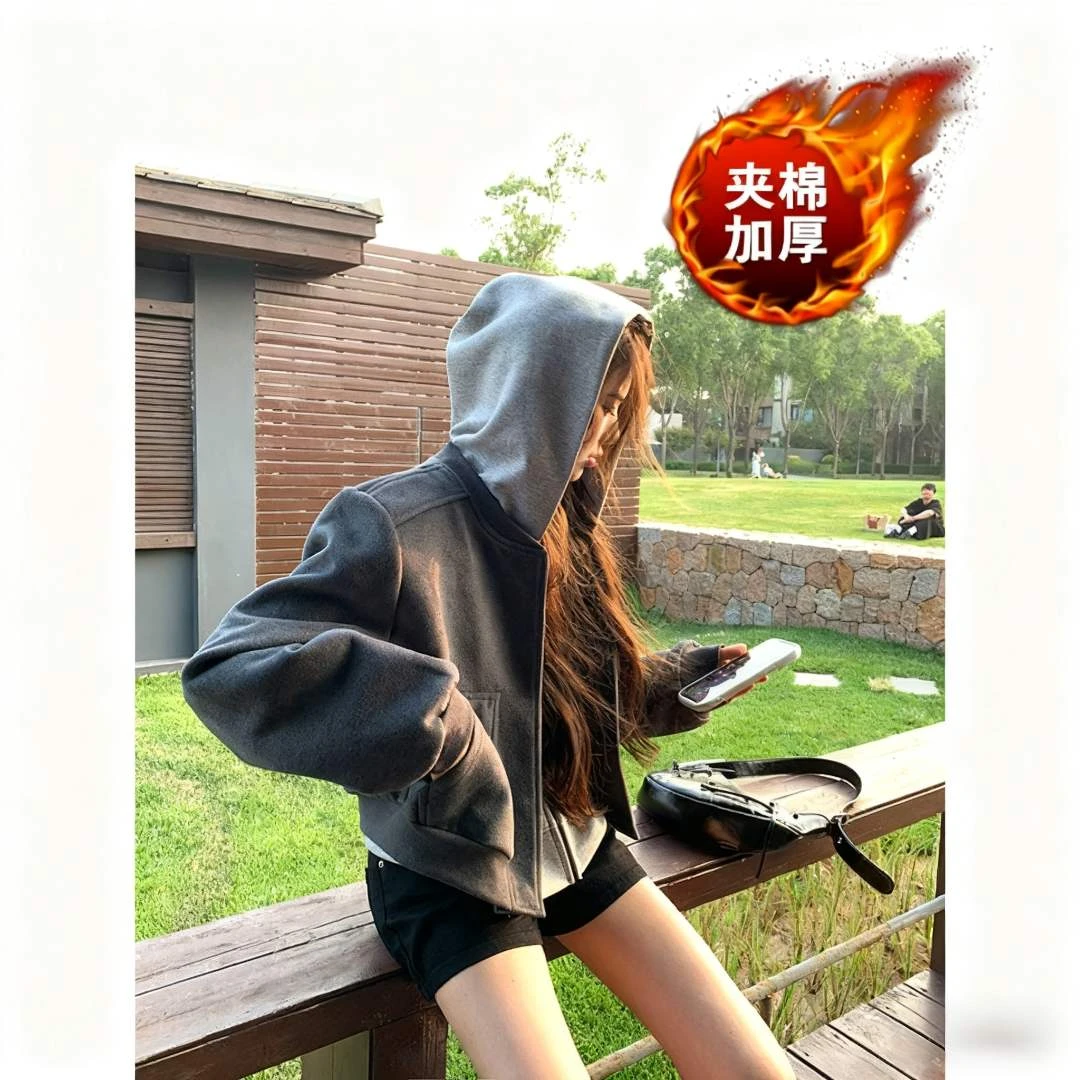 美式复古高级感短款夹克外套2025春秋新款设计感休闲风棒球服