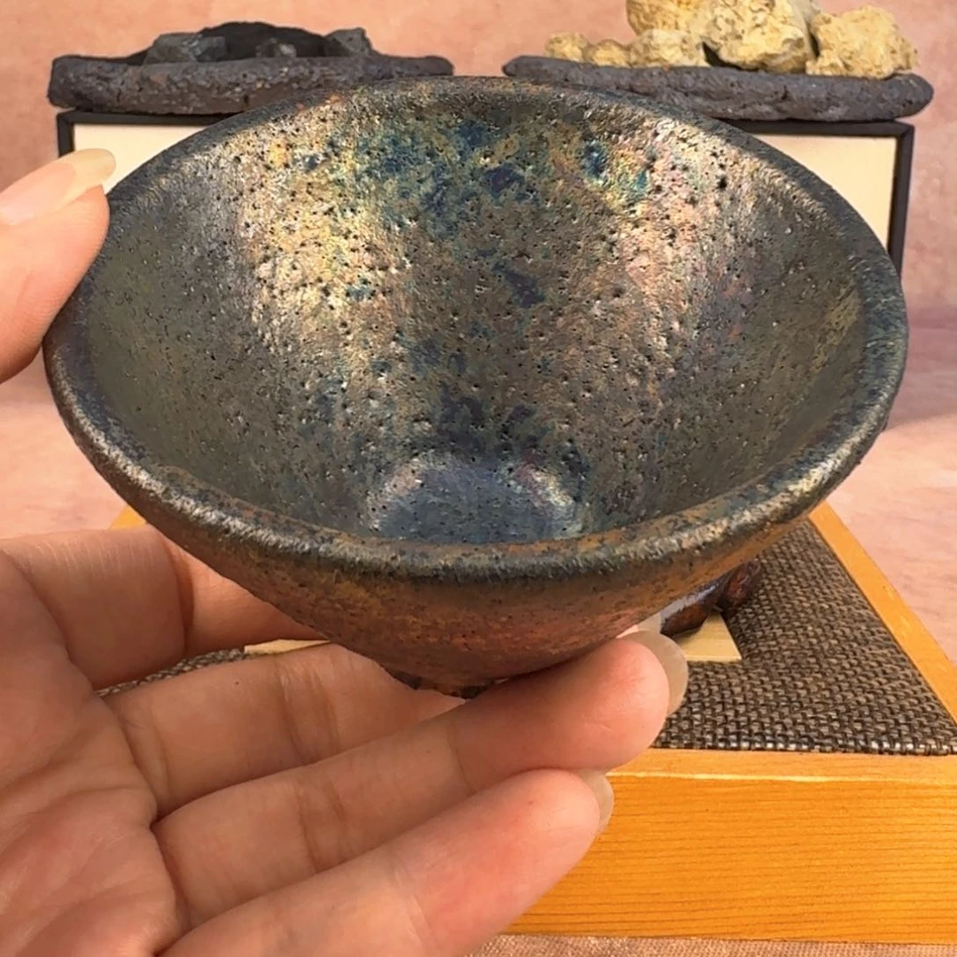 猫*树荥经黑砂炸福利窑彩斗笠杯39