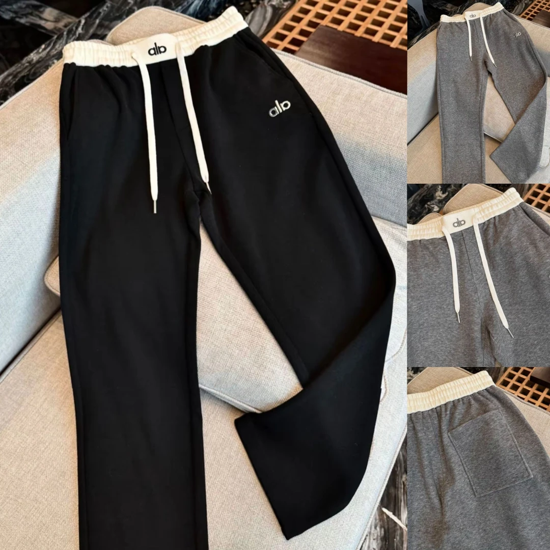 高品质欧货休闲裤男2025秋季时尚拼色抽绳运动卫裤百搭显瘦直筒裤