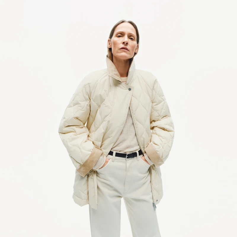 【高圆圆同款】edition2025冬季新款麂皮领工装羽绒服#EBE4EIN009