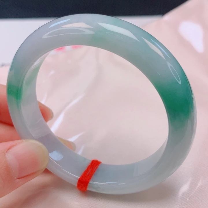 翡翠未镶嵌手镯55。56