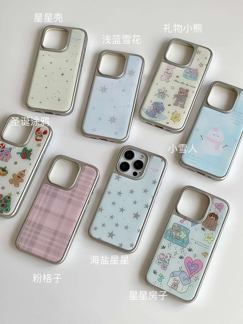 ins风滴胶款适用苹果16promax手机壳iiphone1511女韩14电镀1312壳