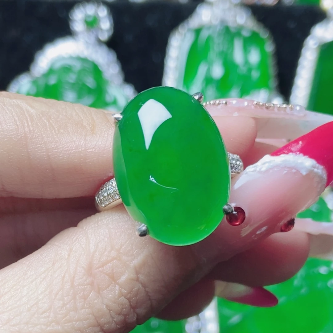 翡翠银S925镶嵌颈饰