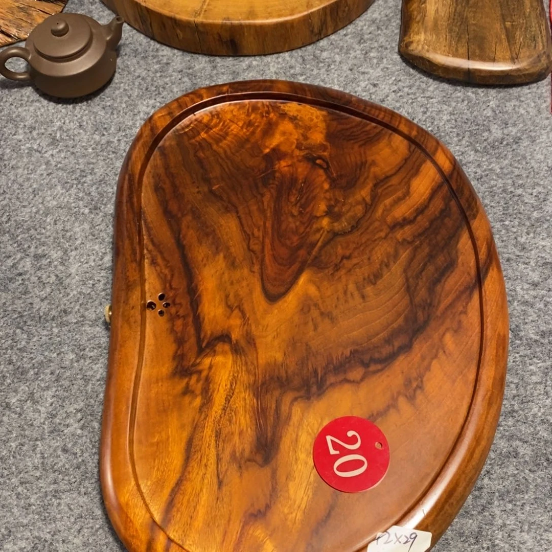 黄蜡樟随形干湿两用茶盘42×29