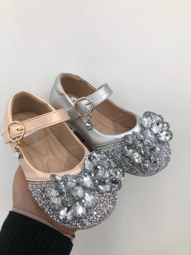 女公主晶鞋韩版大童宝宝春季洋气单鞋软底小童鞋子