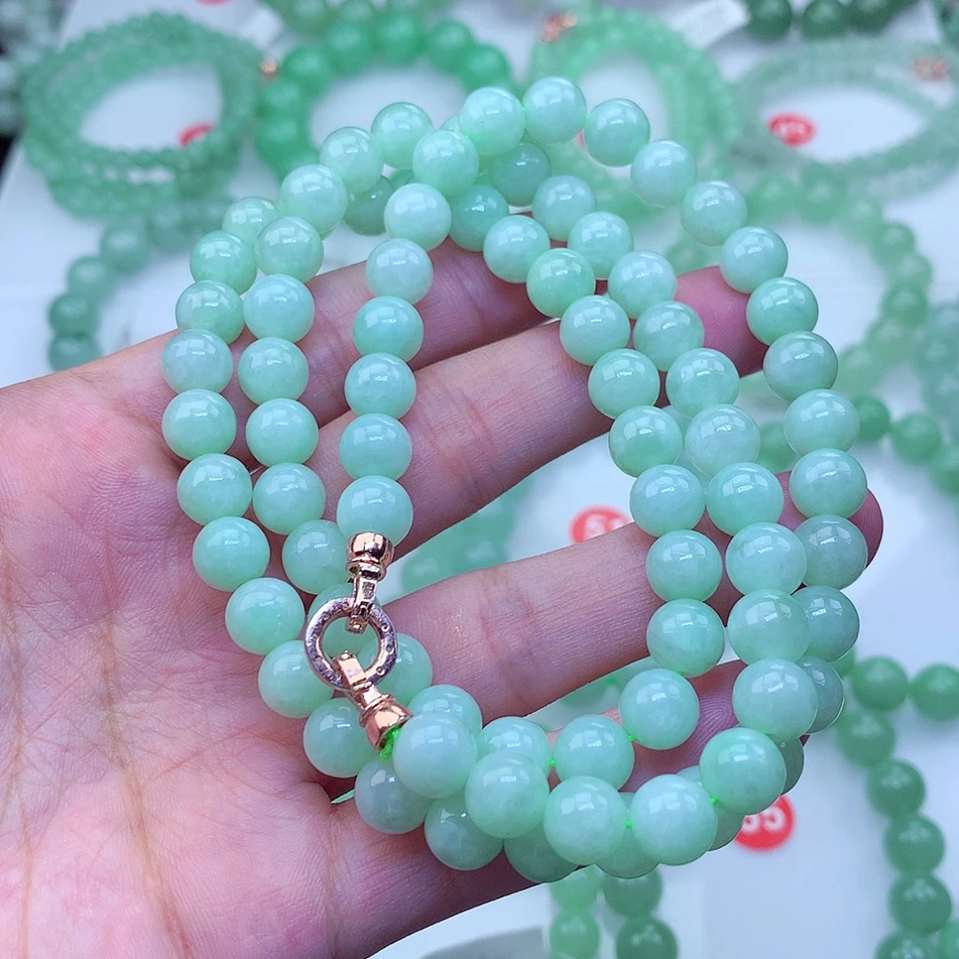 翡翠未镶嵌毛衣链卡8.5