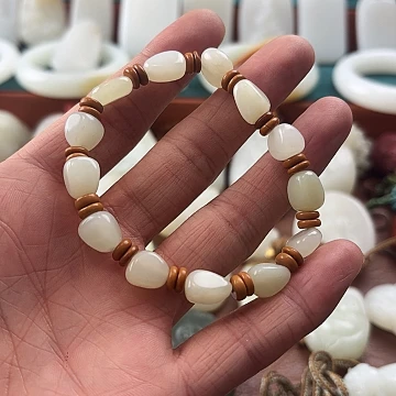 和田玉未镶嵌手链