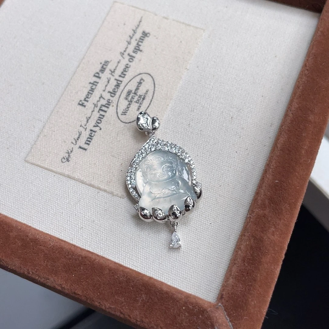 翡翠银S925镶嵌颈饰