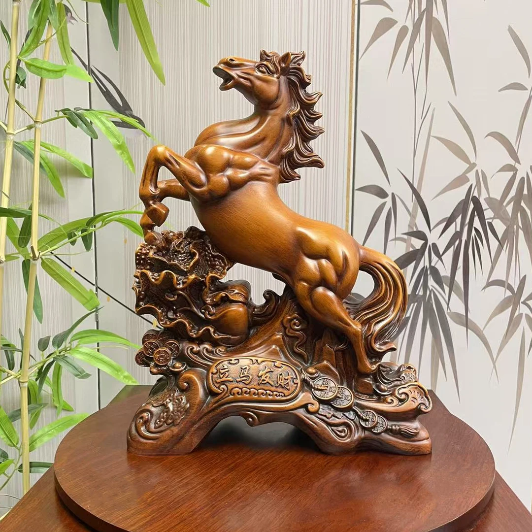 立马发财单马摆件家居办公室公司乔迁玄关摆设