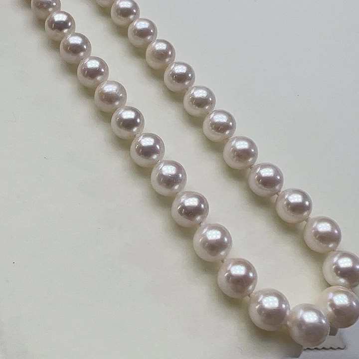 颈饰银S925镶嵌淡水珍珠➕7.8高品极光炫彩