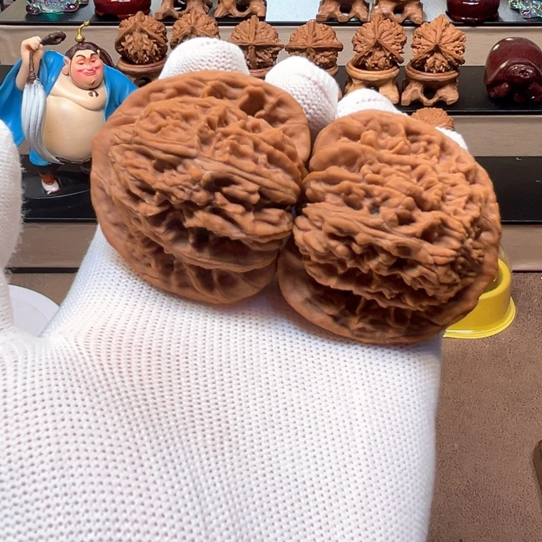 桃核把件47全品三角四座楼