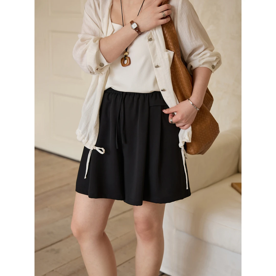 小俪大码女装 免打理裙裤夏凉感A字遮胯藏肉休闲短裤DB5P27415