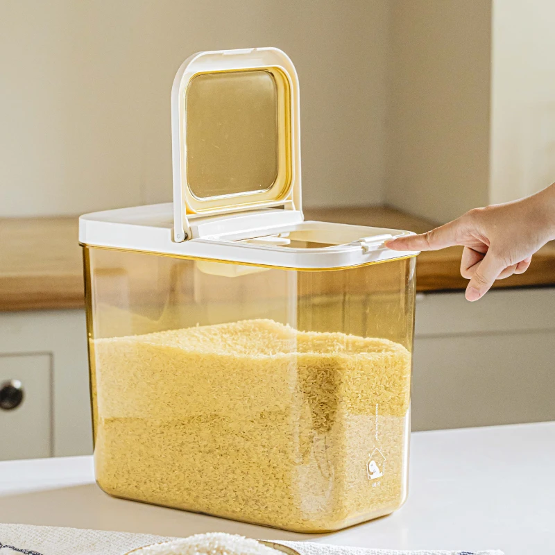 树可设计豹抱抱窄缝米桶家用大容量防潮防虫透明罐子米桶zb