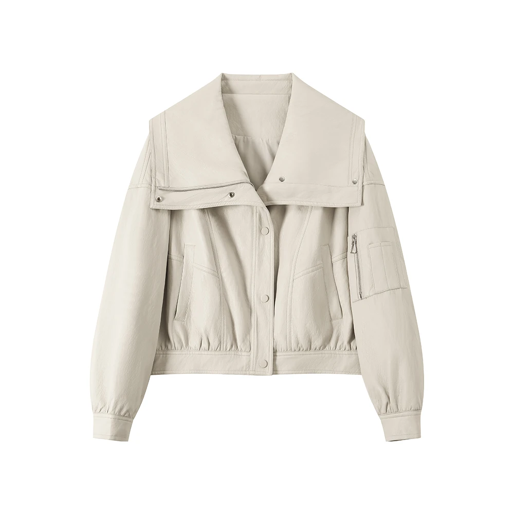 【休闲美学】新款翻领夹克短外套5383901