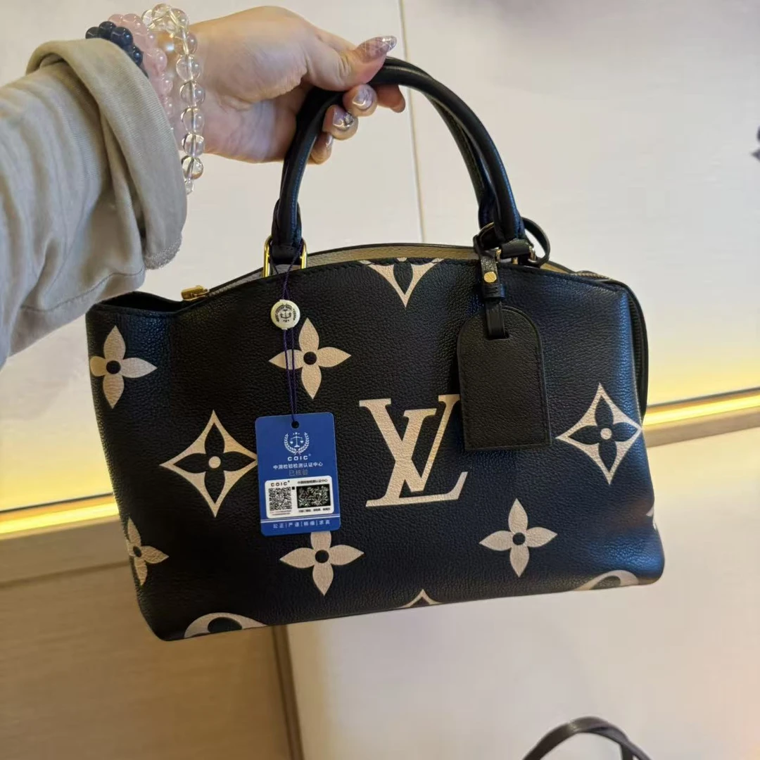 95新 LouisVuitton/路易威登 黑白手提/二奢包包